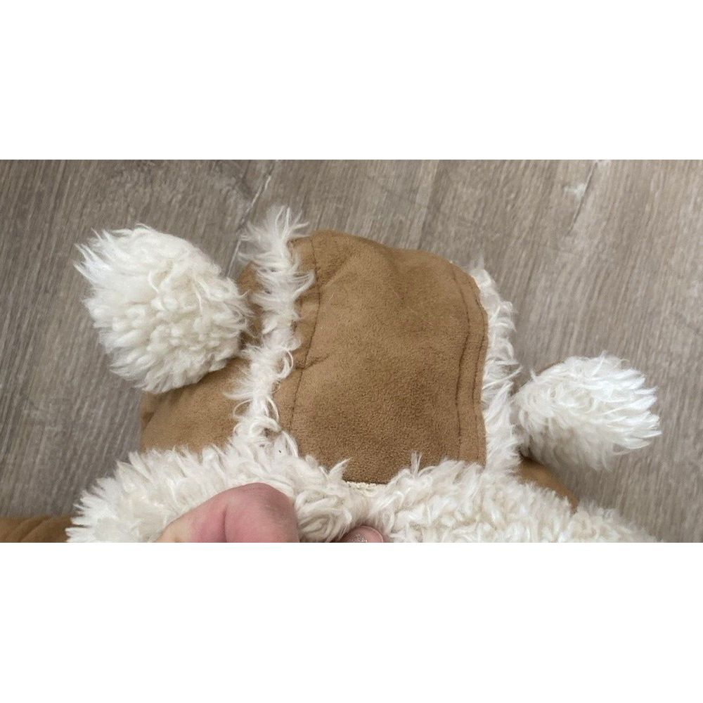 Baby Gap Faux Suede One Piece Bear Ears Button Sz 3-6 Months EUC‎ Bunting Sherpa - Picture 8 of 8